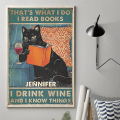I Drink Wine And I Know Things - Family Personalized Custom Vertical Poster - Gift For Yourself. Best Friends. Siblings. Family Members