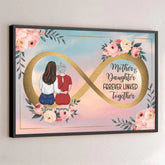 Linked For Life. Bonded By Love - Family Personalized Custom Horizontal Poster - Mother's Day. Gift For Mom. Daughter