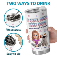 Love And Loyalty In Every Wag - Dog Personalized Custom 3D Inflated Effect Printed Tumbler - Gift For Pet Owners. Pet Lovers