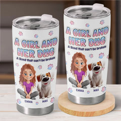 Love And Loyalty In Every Wag - Dog Personalized Custom 3D Inflated Effect Printed Tumbler - Gift For Pet Owners. Pet Lovers
