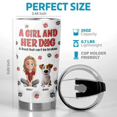 Best Friends Have Paws - Dog Personalized Custom 3D Inflated Effect Printed Tumbler - Gift For Pet Owners. Pet Lovers