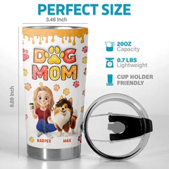 Fur Babies. Forever - Dog Personalized Custom 3D Inflated Effect Printed Tumbler - Gift For Pet Owners. Pet Lovers