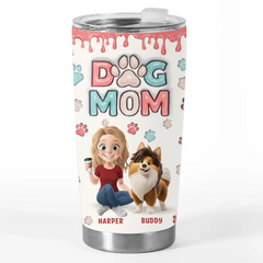 Dogs Are My Heart - Dog Personalized Custom 3D Inflated Effect Printed Tumbler - Gift For Pet Owners. Pet Lovers
