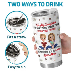 Watching You Grow Into A Mom - Family Personalized Custom 3D Inflated Effect Printed Tumbler - Mother's Day. Gift For Mom. Daughter