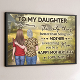 A Bond Written In The Stars - Family Personalized Custom Horizontal Poster - Mother's Day. Gift For Mom. Daughter