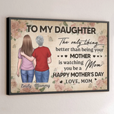 My Little Girl. My Biggest Pride - Family Personalized Custom Horizontal Poster - Mother's Day. Gift For Mom. Daughter