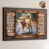 Custom Photo Pawprints On The Path. Pawprints On My Heart - Memorial Personalized Custom Horizontal Poster - Sympathy Gift For Pet Owners. Pet Lovers
