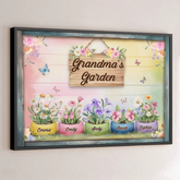 Where Flowers Bloom. So Does Love - Family Personalized Custom Horizontal Poster - Mother's Day. Gift For Mom. Grandma