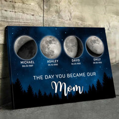 The Night The Stars Brought Us To You - Family Personalized Custom Horizontal Canvas - Mother's Day. Gift For Mom. Grandma