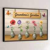 My Garden Of Joy - Family Personalized Custom Horizontal Poster - Mother's Day. Gift For Mom. Grandma