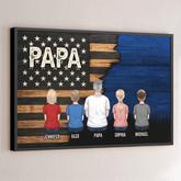 Papa. Our Loudest Pride - Family Personalized Custom Horizontal Poster - Father's Day. Gift For Dad. Grandpa