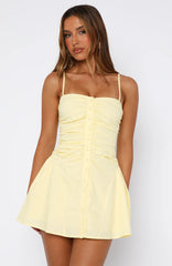 Field Day Mini Dress Lemon