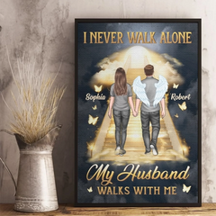 In Every Sunset. I Feel You - Memorial Personalized Custom Vertical Poster - Father's Day. Sympathy Gift For Couple. Husband Wife. Family Members
