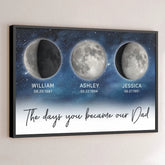 The Days You Became Our Dad - Family Personalized Custom Horizontal Poster - Father's Day. Gift For Dad. Grandpa