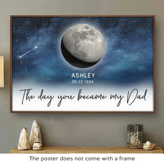 The Days You Became Our Dad - Family Personalized Custom Horizontal Poster - Father's Day. Gift For Dad. Grandpa