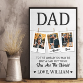 Custom Photo More Than Just A Dad - Family Personalized Custom Vertical Poster - Father's Day. Gift For Dad. Grandpa