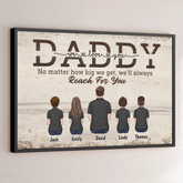 The World May Grow. But Your Love Is Home - Family Personalized Custom Horizontal Poster - Father's Day. Gift For Dad. Grandpa