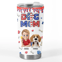 Custom 3D Inflated Effect Printed Tumbler - Personalized Birthday Gifts For Dog Lovers. Dog Dad And Mom - Fur Real Flavor