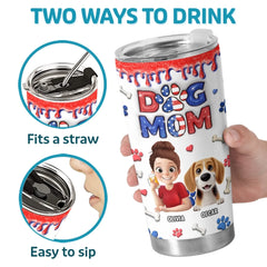 Custom 3D Inflated Effect Printed Tumbler - Personalized Birthday Gifts For Dog Lovers. Dog Dad And Mom - Fur Real Flavor