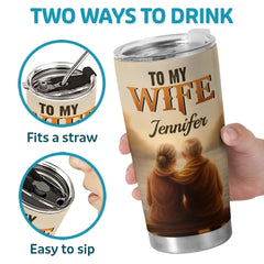Custom Tumbler - Personalized Anniversary Wedding Gifts For Husband And Wife. Him And Her - Soulmates Forever