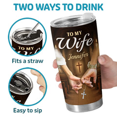 Custom Tumbler - Personalized Anniversary Wedding Gifts For Husband And Wife. Him And Her - Our Story Continues
