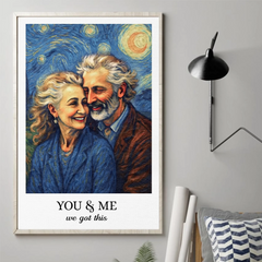 Custom Photo Vertical Poster - Personalized Anniversary Wedding Gifts For Husband And Wife. Him And Her - Vintage Love. Endless Joy