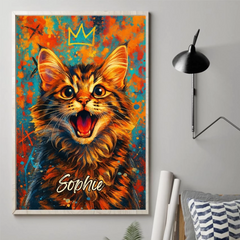 Custom Photo Vertical Poster - Personalized Pet Memorial Sympathy Gifts For Dogs. Cats - My Sunshine With Paws
