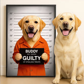 Custom Photo Vertical Poster - Personalized Birthday Gifts For Dog Cat Lovers. Dog Dad And Mom. Cat Owners - Professional Treat Burglar