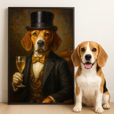 Custom Photo Vertical Poster - Personalized Birthday Gifts For Dog Cat Lovers. Dog Dad And Mom. Cat Owners - Fine Dog. Finer Wine