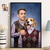 Custom Photo Vertical Poster - Personalized Birthday Gifts For Dog Cat Lovers. Dog Dad And Mom. Cat Owners - Cheers To The Good Life