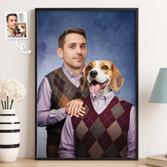 Custom Photo Vertical Poster - Personalized Birthday Gifts For Dog Cat Lovers. Dog Dad And Mom. Cat Owners - Cheers To The Good Life