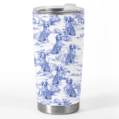 Custom Tumbler - Personalized Birthday Gifts For Dog Lovers. Dog Dad And Mom - Dogs And Dreams In Blue