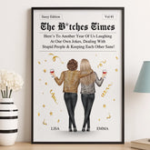 Custom Vertical Poster - Personalized Best Friend Birthday Gifts For Women. Besties. Sisters. BFF - The Besties Times