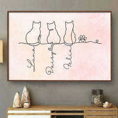 Custom Horizontal Poster - Personalized Pet Memorial Sympathy Gifts For Cats - Always With Us In Spirit