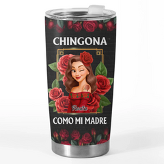 Custom Tumbler - Personalized Hispanic Month Birthday Gifts For Hispanics And Latinos. Women - Strong Like Mi Madre