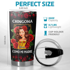 Custom Tumbler - Personalized Hispanic Month Birthday Gifts For Hispanics And Latinos. Women - Strong Like Mi Madre
