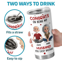 Custom Tumbler - Personalized Anniversary Wedding Gifts For Husband And Wife. Him And Her - Our Love Our Story
