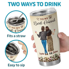 Custom Tumbler - Personalized Best Friend Birthday Gifts For Women. Besties. Sisters. BFF - Besties Fuel Each Other