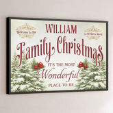 Custom Horizontal Poster - Personalized Christmas Birthday Gifts For Mom. Dad. Brother. Sister. Kids - Where Christmas Memories Never End