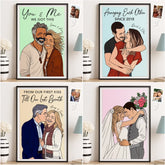Custom Photo Vertical Poster - Personalized Anniversary Wedding Gifts For Husband And Wife. Him And Her - Together Feels Like Magic