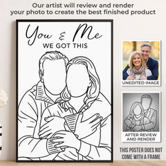 Custom Photo Vertical Poster - Personalized Anniversary Wedding Gifts For Husband And Wife. Him And Her - Love In Every Moment
