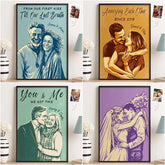 Custom Photo Vertical Poster - Personalized Anniversary Wedding Gifts For Husband And Wife. Him And Her - Our Connection Just Feels Right