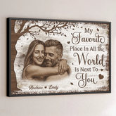 Custom Photo Horizontal Poster - Personalized Anniversary Wedding Gifts For Husband And Wife. Him And Her - We Grow Better Together Daily