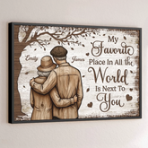 Custom Horizontal Poster - Personalized Anniversary Wedding Gifts For Husband And Wife. Him And Her - Our Love Keeps Growing