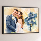 Custom Photo Horizontal Poster - Personalized Anniversary Wedding Gifts For Husband And Wife. Him And Her - You Make Me Smile More