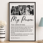 Custom Photo Vertical Poster - Personalized Anniversary Wedding Gifts For Husband And Wife. Him And Her - You And Me Works Always