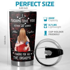 Custom Tumbler - Personalized Anniversary Wedding Gifts For Husband And Wife. Him And Her - Love That Feels Like Home