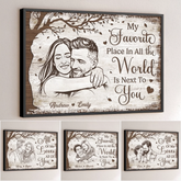 Custom Photo Horizontal Poster - Personalized Anniversary Wedding Gifts For Husband And Wife. Him And Her - Love Grows With You