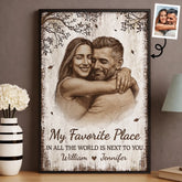Custom Photo Vertical Poster - Personalized Anniversary Wedding Gifts For Husband And Wife. Him And Her - You Make My Days Lighter