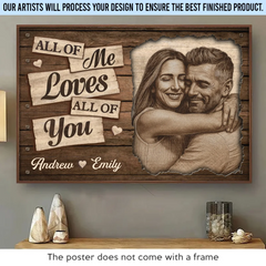 Custom Photo Horizontal Poster - Personalized Anniversary Wedding Gifts For Husband And Wife. Him And Her - You Make My Days Lighter